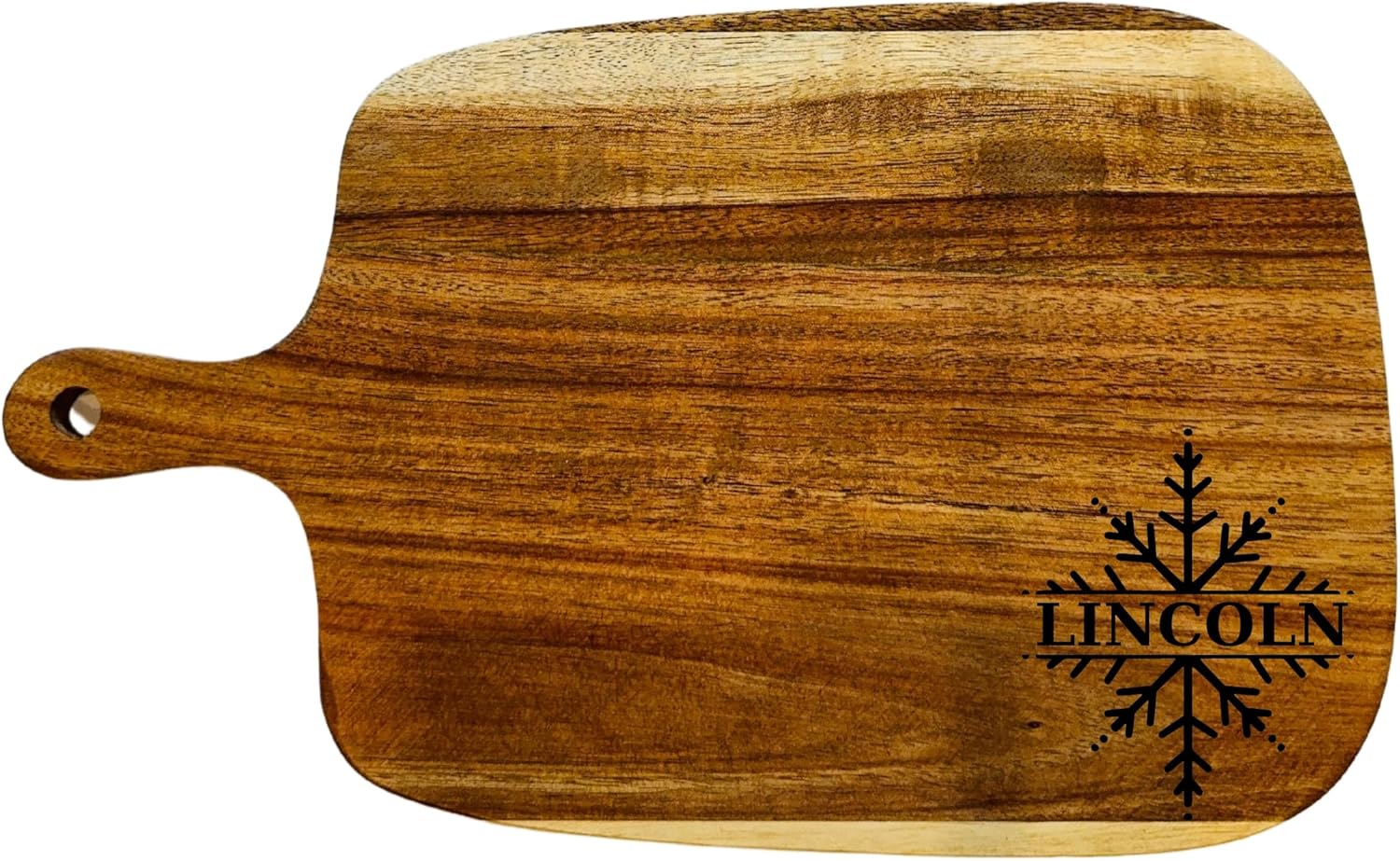 Custom Christmas gift - Personalized Cutting Board - Laser Engraved Charcuterie Board - Handmade Custom Wood Serving Board - Customized Unique Gifts for family (Acacia and Walnut Wood)