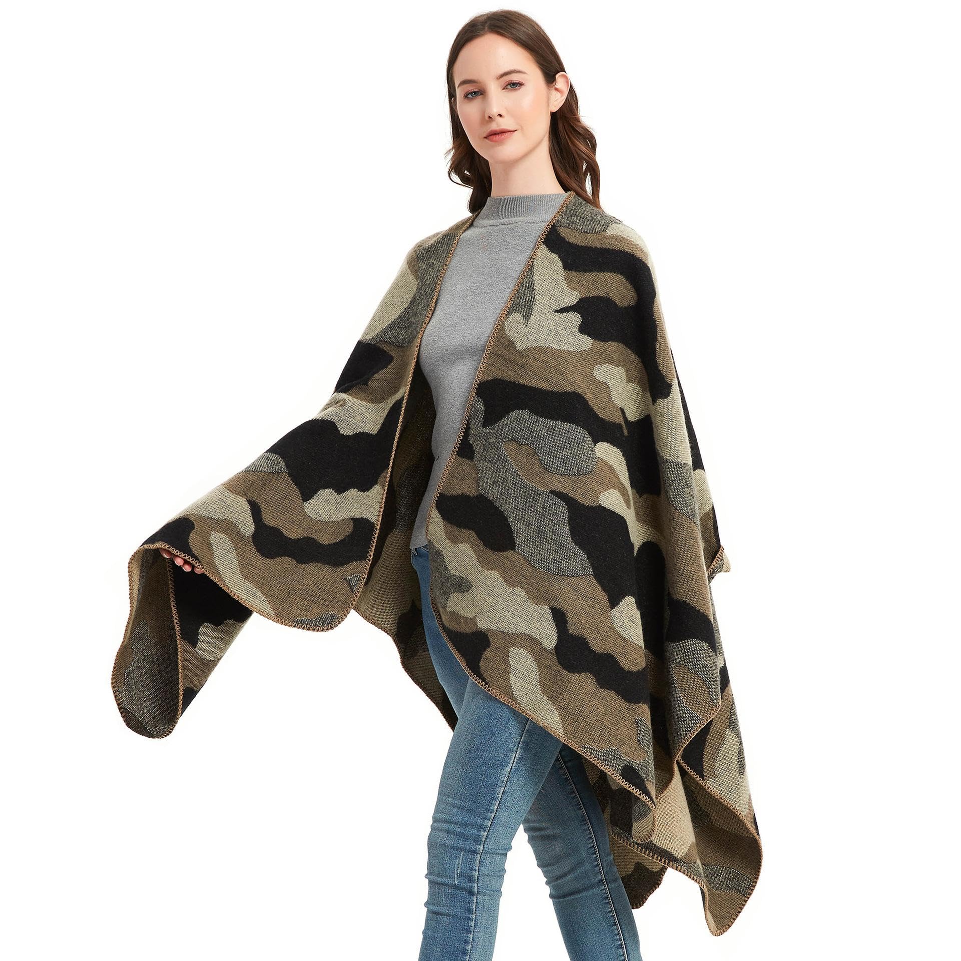 Sciarpa Donna Scialle Uomo Scialle Diviso Ispessito Mantello da Donna Primavera Autunno E Inverno