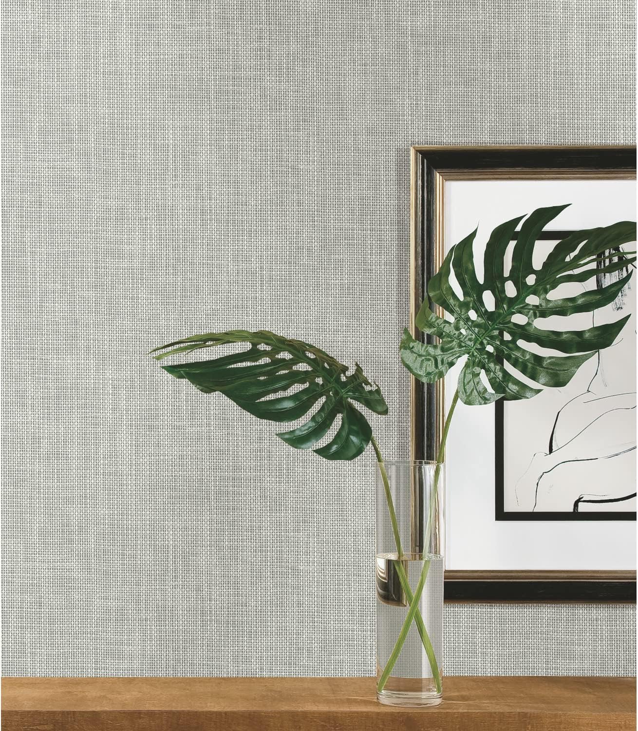 York Wallcoverings PSW1284RL White Reed Basket Peel and Stick Wallpaper