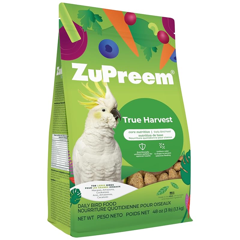 Alimento para Aves ZuPreem True Harvest Pellets para Araras e Cacatuas, 1,36 kg