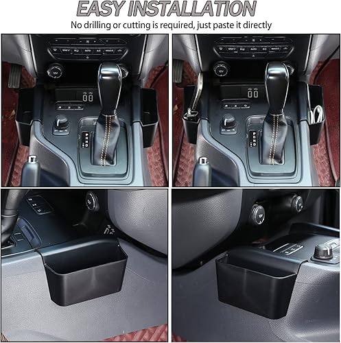Miniatura 6 de Caja de almacenamiento lateral de control central para Ford Ranger 2015-2021, organizador interior, organizador de consola, caja de almacenamiento