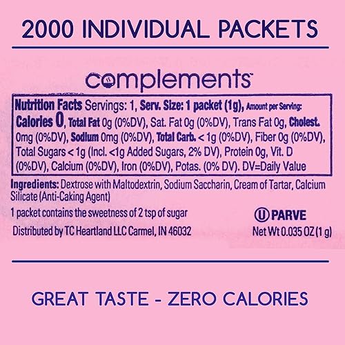 Miniatura 2 de Complements Zero Calorie Saccharin - Paquetes edulcorantes rosados 2000 unidades
