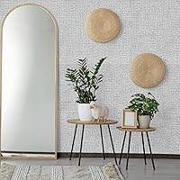 Vista 8 de Grey Wallpaper Grasscloth Peel and Stick Wallpaper 17.7inchx196.8inch Textured Peel and Stick Grasscloth Removable Grey Contact Paper for Cabinets