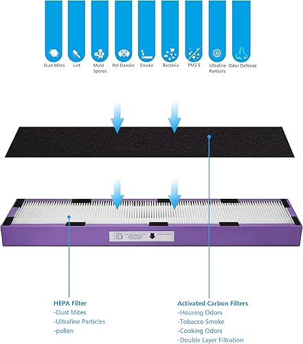 Miniatura 5 de FLT5250PT - Filtro de repuesto C True HEPA compatible con purificador de aire AC5250PT, paquete de 2
