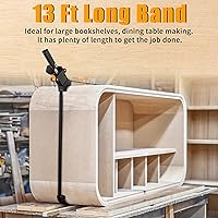 Vista 3 de Feekoon 1 paquete de abrazaderas de correa para cinturón de 13 pies para carpintería, abrazaderas de banda de liberación rápida con 4 garras