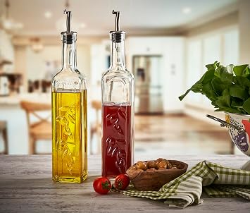 Pasabahce 80229 Glass Oil Cruet, 0.5 litres