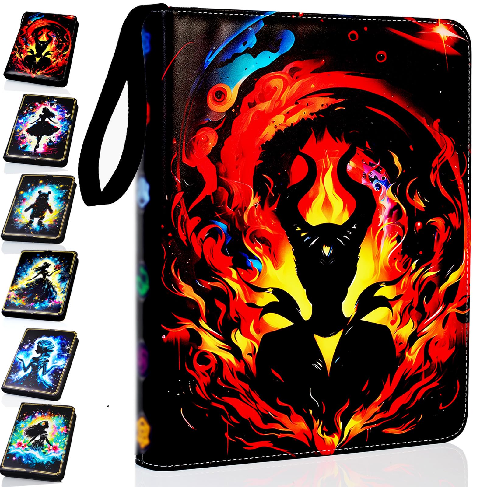 Raccoglitore commerciale compatibile con carte Lorcana 9900 tasche porta carte da collezione per MTG altre carte collezionabili TCG con 55 custodie (LOR-4)