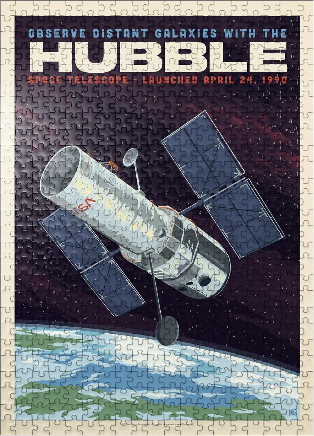MyPuzzle NASA 1990: Hubble Space Telescope - Premium 500 Piece Jigsaw Puzzle for Adults