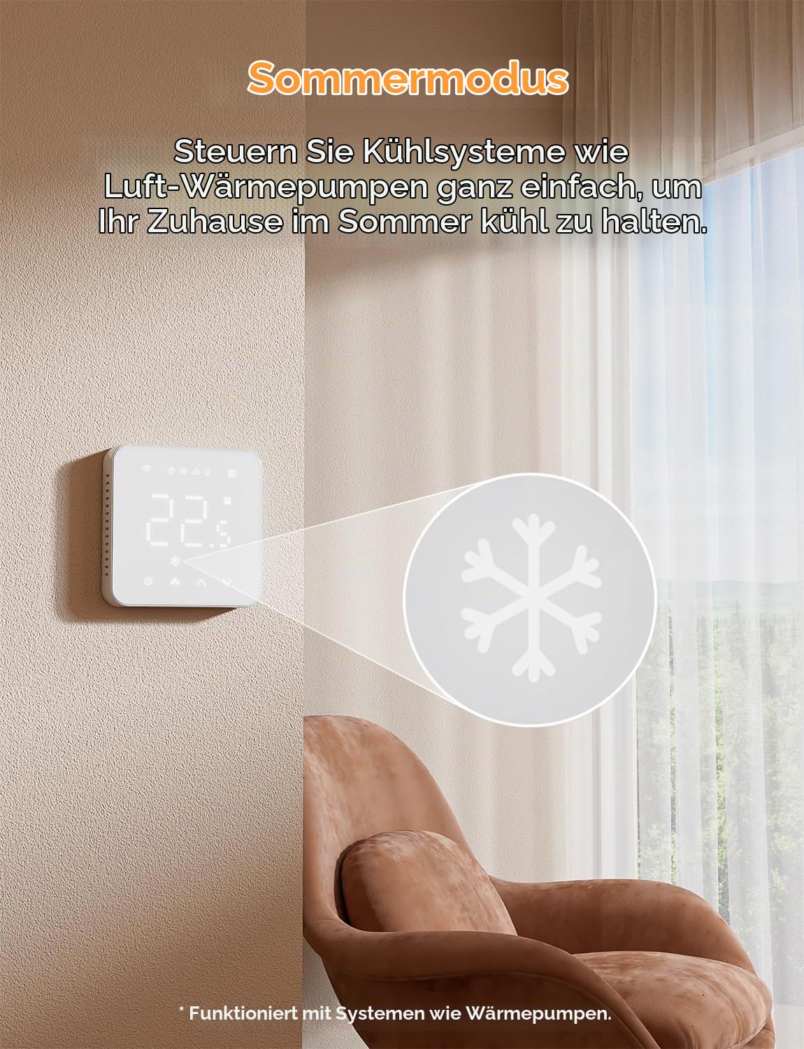 Refoss Smart Thermostat Elektrische Fußbodenheizung, WLAN Raumthermostat mit HomeKit, Alexa und Google, Digitaler Thermostat Heizung für Badezimmer und Wohnzimmer, Präzise Temperaturregelung