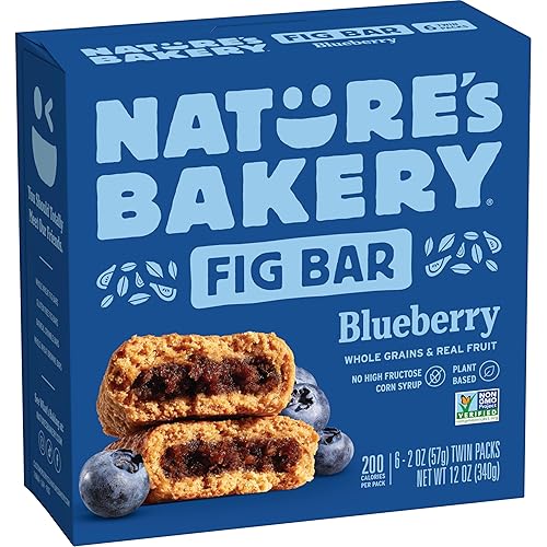 Nature's Bakery - Barras de mora azul e higo, 2 oz, 6 unidades.