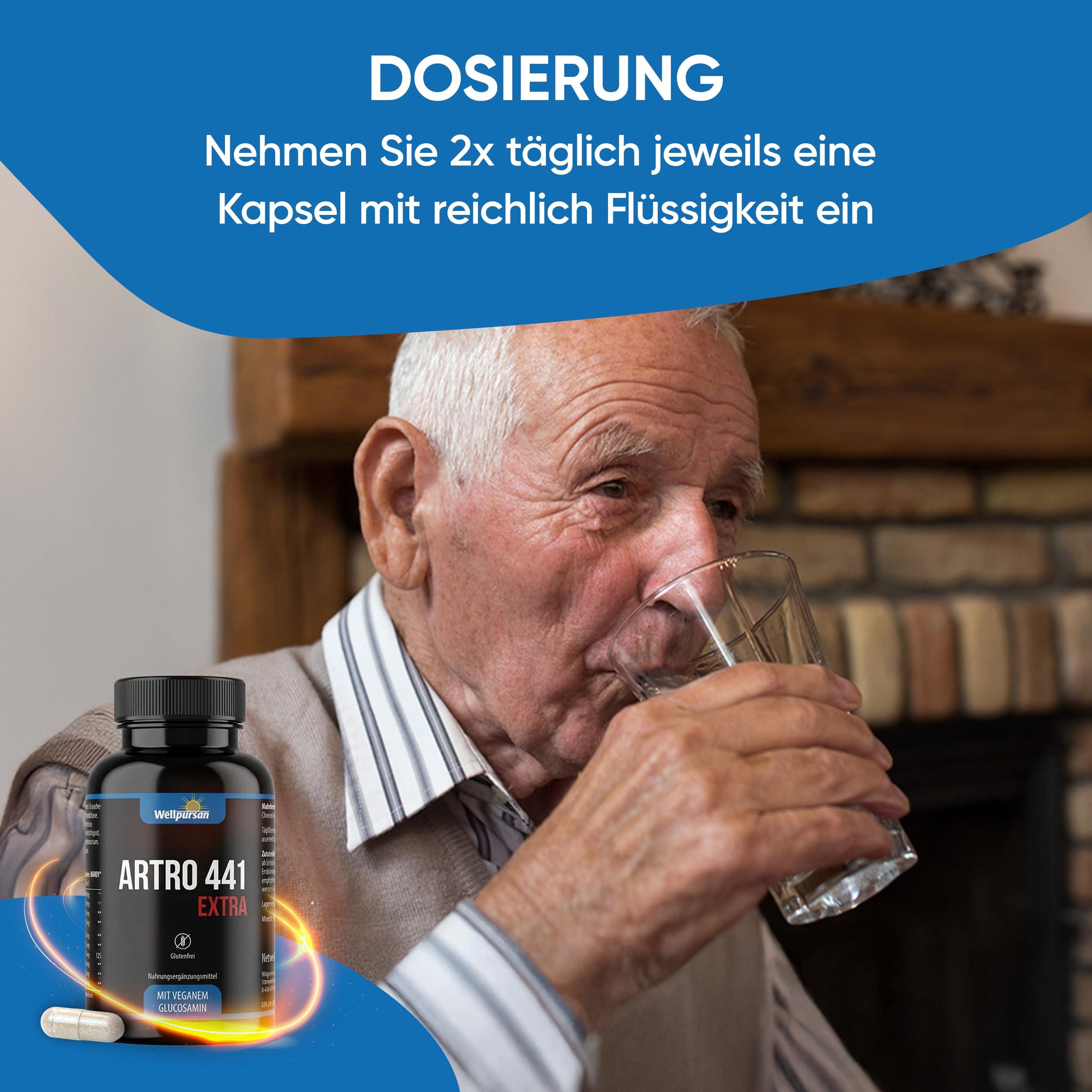 Wellpursan Artro 441 Extra Kapseln (3 x 120 Arthrose Kapseln) – Natürliche Unterstützung bei Gelenkschmerzen und Arthrose