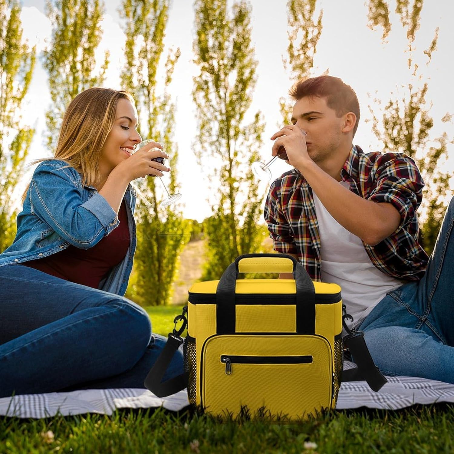 Milk Duck Yellow Cooler Bags Portable Soft Cooler Bag Lightweight Ice Chest Insulated Lunch Bags Camping Cooler Bag Cooler Lunch Tote Coolers for Picnic Travel Beach