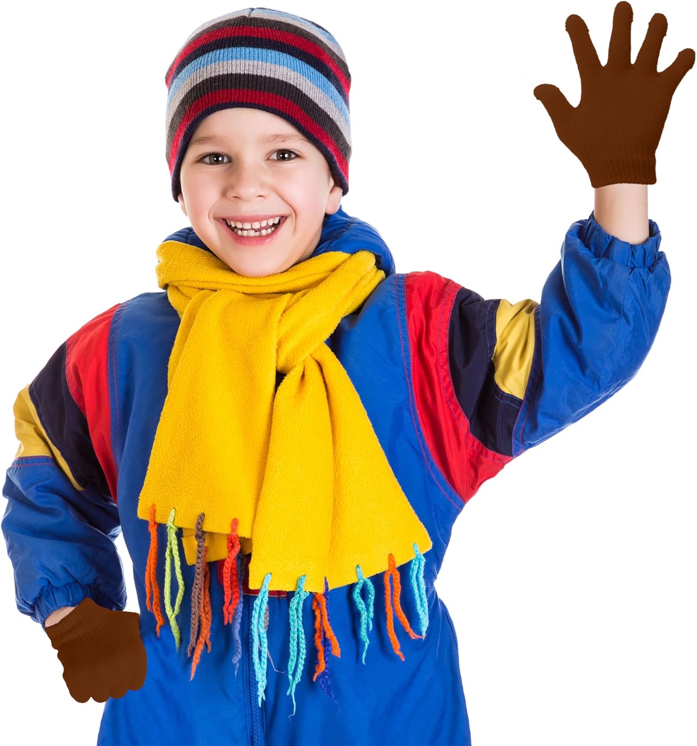 30 Pairs Kids Winter Gloves Bulk Warm Knit Gloves Stretchy Finger Gloves for Boys Girls Christmas Party Favors Winter Supplies, 30 Colors - Image 5
