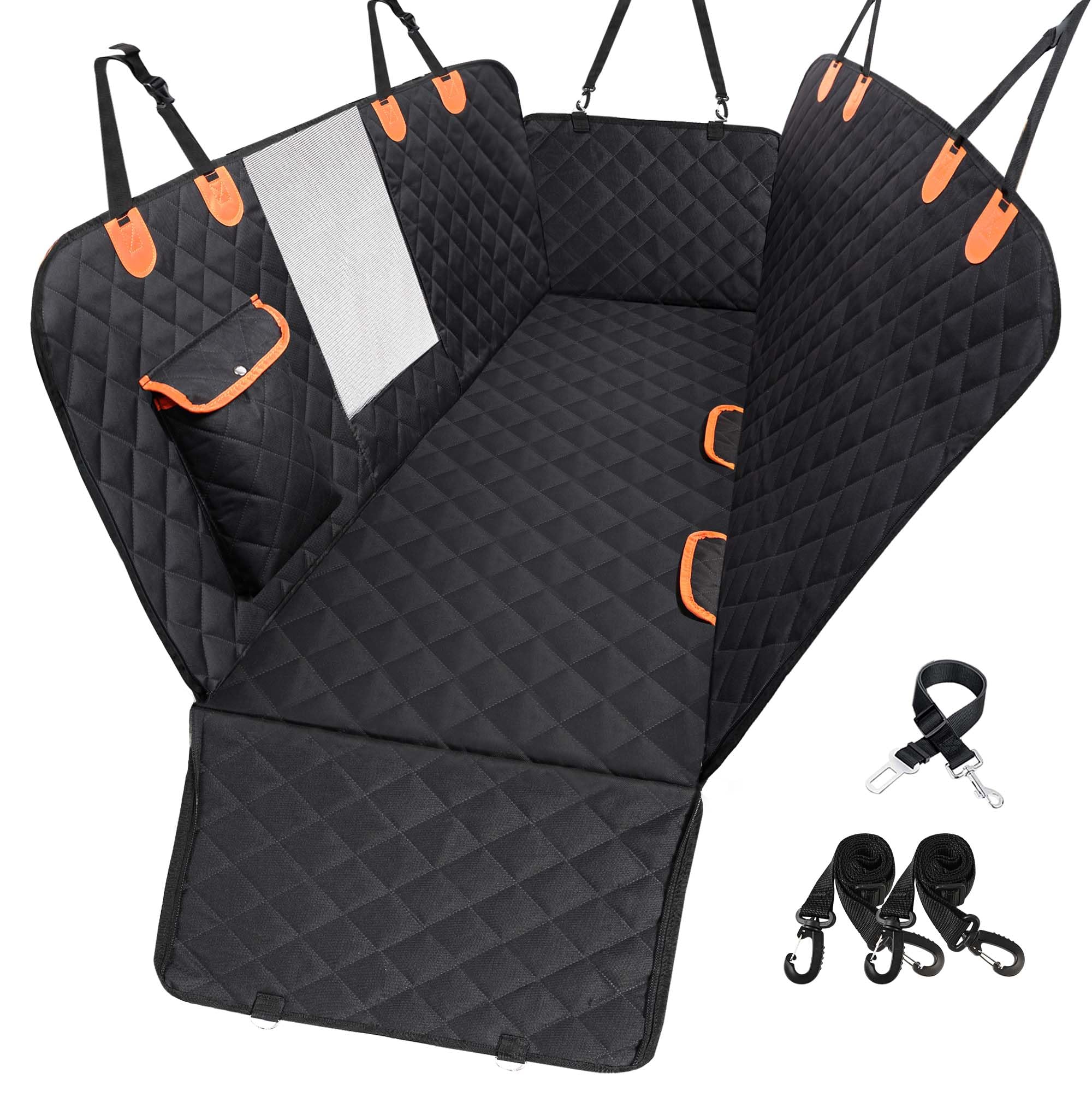 NOT EXACT/SIMILAR Dog Car Seat Cover for Back Seat 600D Scratchproof Nonslip Durable Waterproof Cars Pet Backseat Covers with Mesh Window Dogs Hammock for Car?SUV, Truck (54\" W x 58\" L)