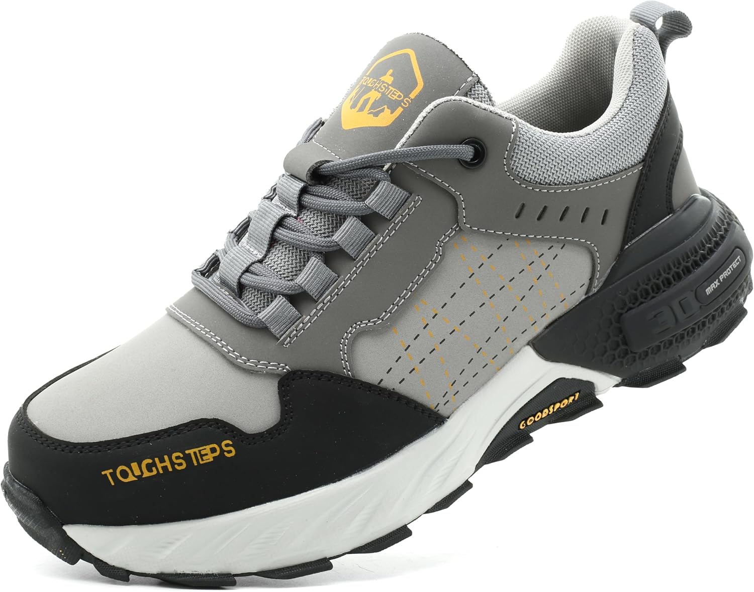 TOUGHSTEPS Steel Toe Shoes for Men Women Puncture Proof Safety Work Sneakers Lightweight Comfortable Indestructible Utility Shoes