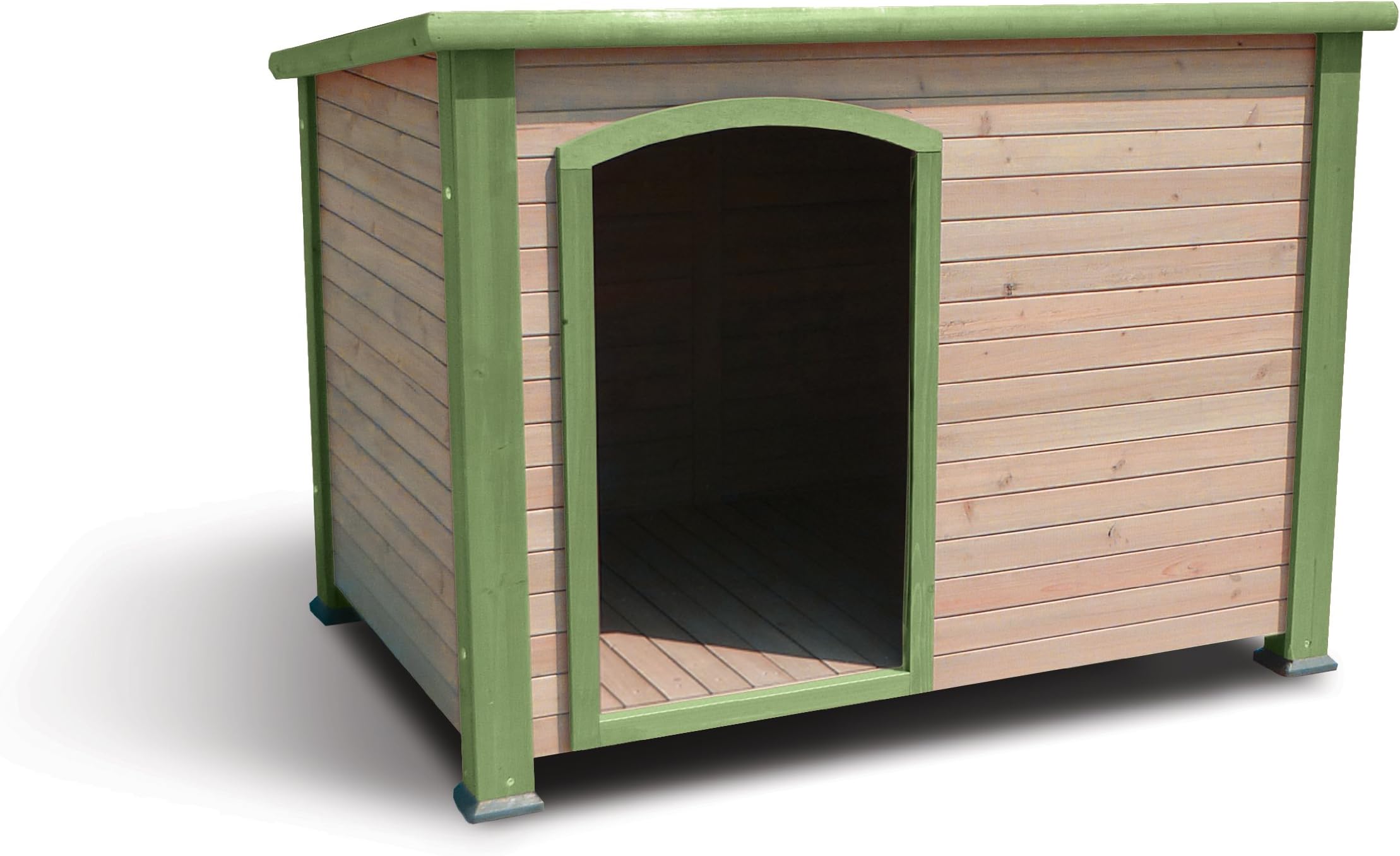 Precision Pet Extreme Log Cabin Medium 44.5 in. x 26.4 in. x 29.5 in. Green