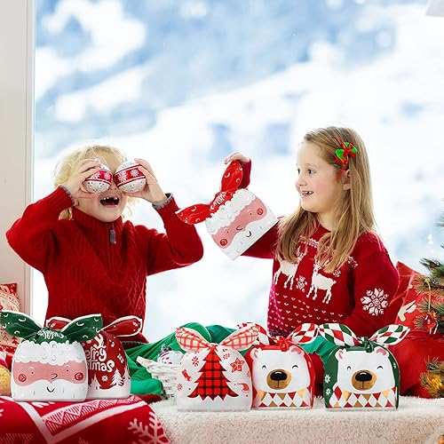 Miniatura 5 de 120 bolsas de dulces de Navidad – Bonitas galletas de Navidad, 6 estilos