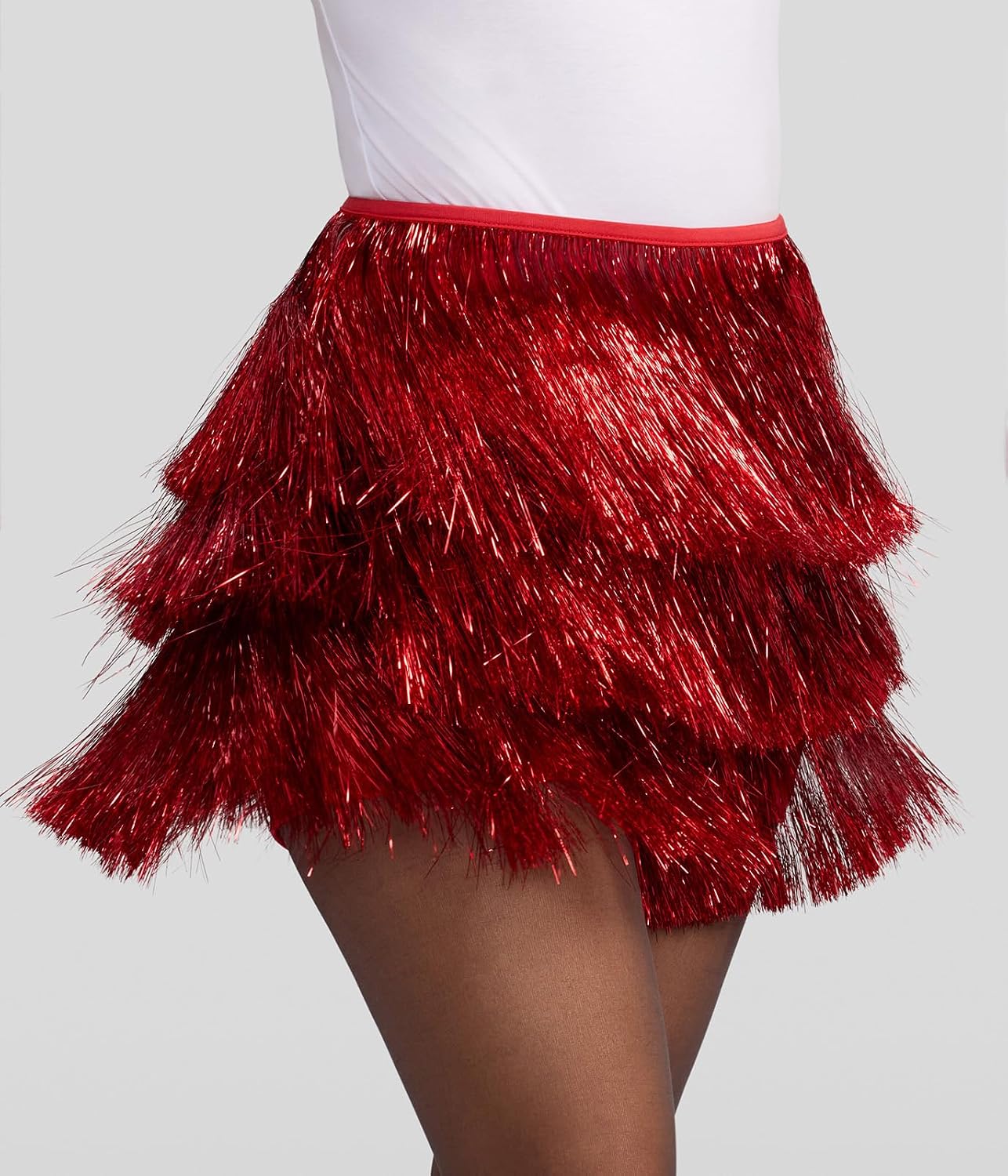 Tipsy Elves Women's Tinsel Fringe Shorts - Cute Festival and Holiday Party Wear for Women