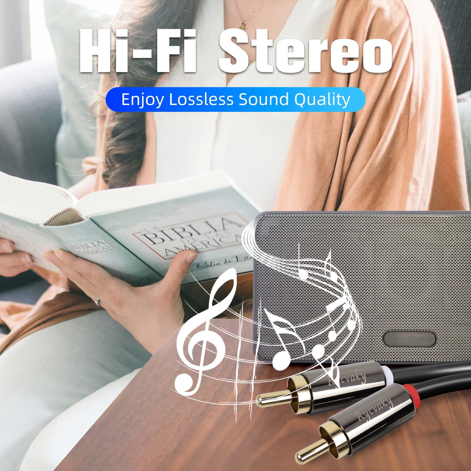 Cavo AUX a RCA da 3,5 mm, angolo di 90 gradi, da maschio 3,5 mm a 2 RCA maschio, splitter audio stereo ausiliario a Y, placcato oro, doppia schermatura per smartphone, tablet, altoparlanti, Home