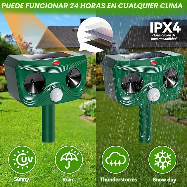 Foto 3 de 7 de XUNIVERS Repelente para Ratones,Repelente de Gatos,Repelente para roedores de conversión de frecuencia…