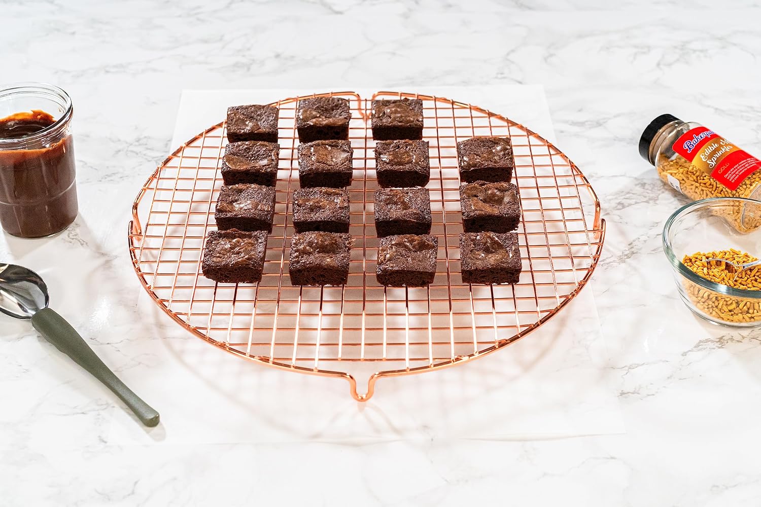 Bakerpan Silicone Brownie Pan with Dividers - Set of 2 Brownie Bite Pans, 15 Cavity 1.5 Inch Truffle Molds for Chocolate, Candy & Brownies - Non-Stick, BPA-Free