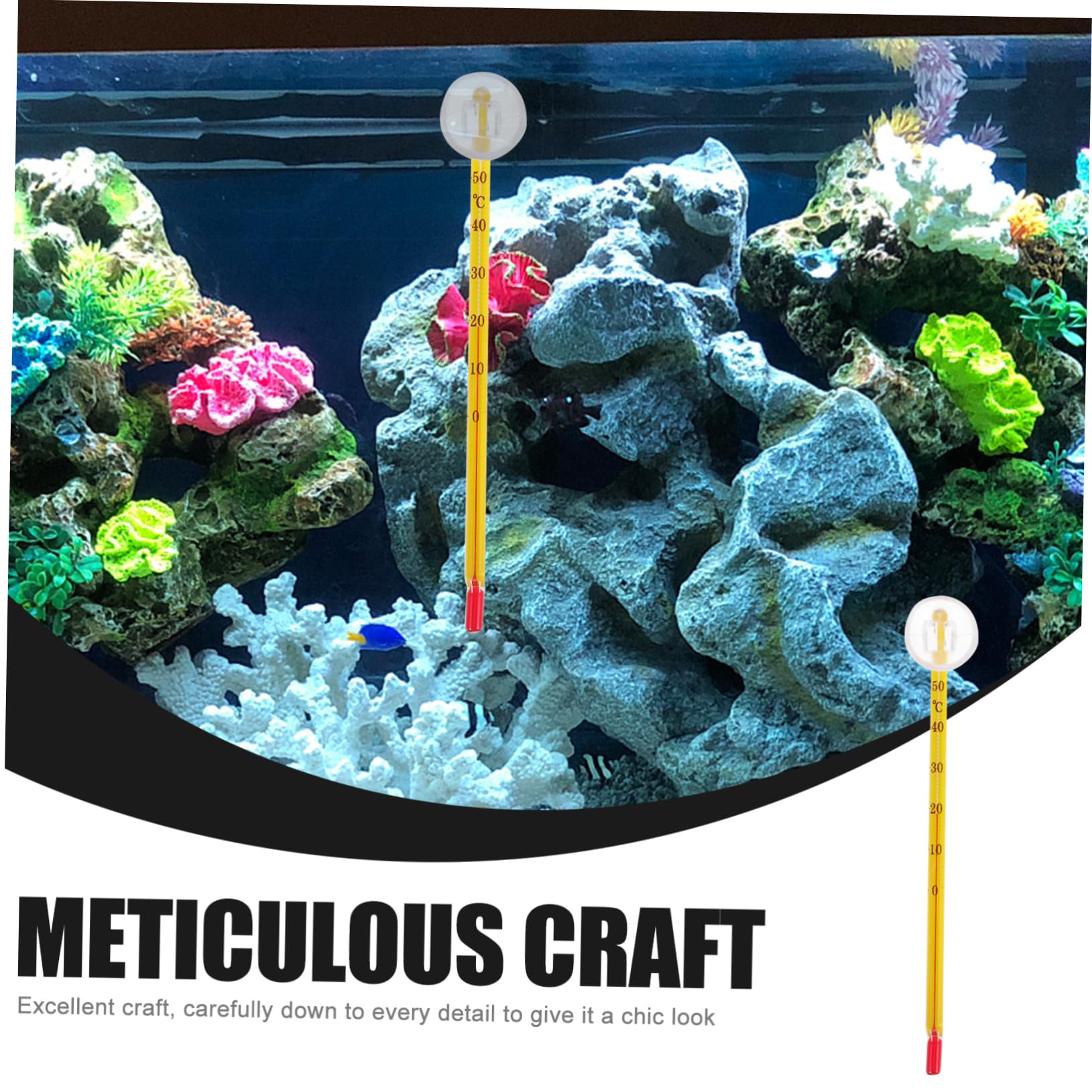 HEMOTON 2 Set Termometro Per Acquari Temperatura Termometro Per Pesci Guidato Accessori Acquario Profondo Galleggiante Termometri Digitali Plastica 10 Pezzi*2