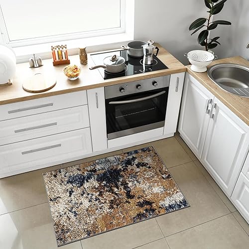 Miniatura 232 de Keen Home Design Alfombras de área - 9x12 sin desprendimiento, alfombras abstractas para cocina, sala de estar, dormitorio, comedor, entrada -