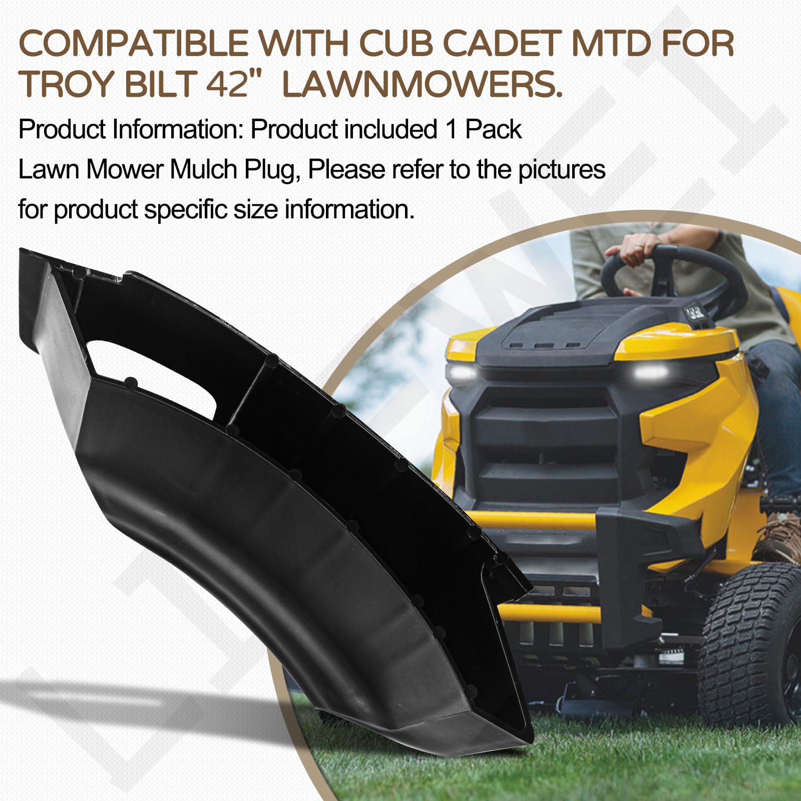 731-2363 - Tapón para cortacésped compatible con CUB Cadet MTD para cortacésped Troy Bilt de 42 pulgadas, sustituye a 190-116 GW-7311643A 7311643A