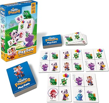 ThinkFun Friends Play Date - A Matching Game for Preschool Fun - Build Skills, Foster Friendships, and Learn Through Play - MESH Accredited - Kids 3+
