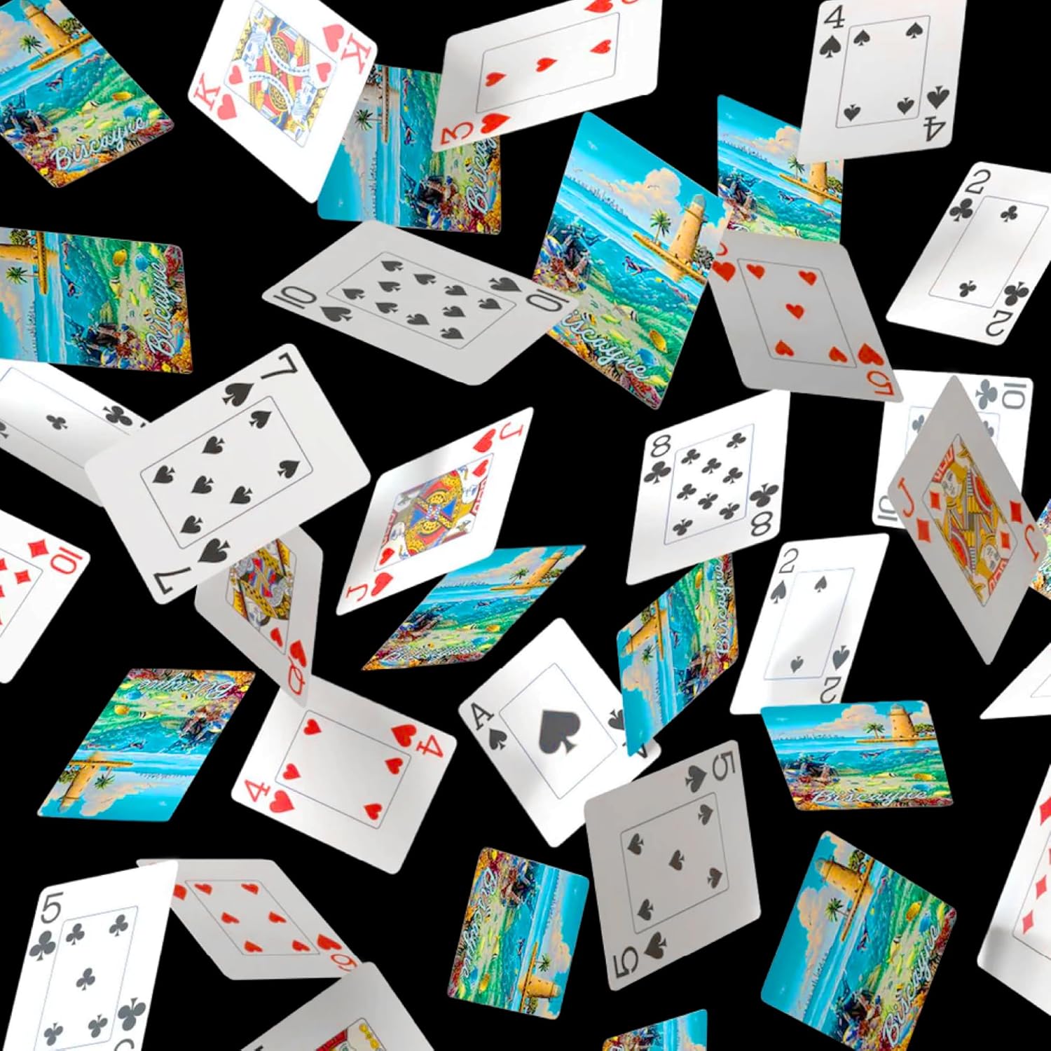 Boardwalk Puzzles Biscayne, Featherlight Unique Playing Cards, Fun Themed Deck for Home and Travel