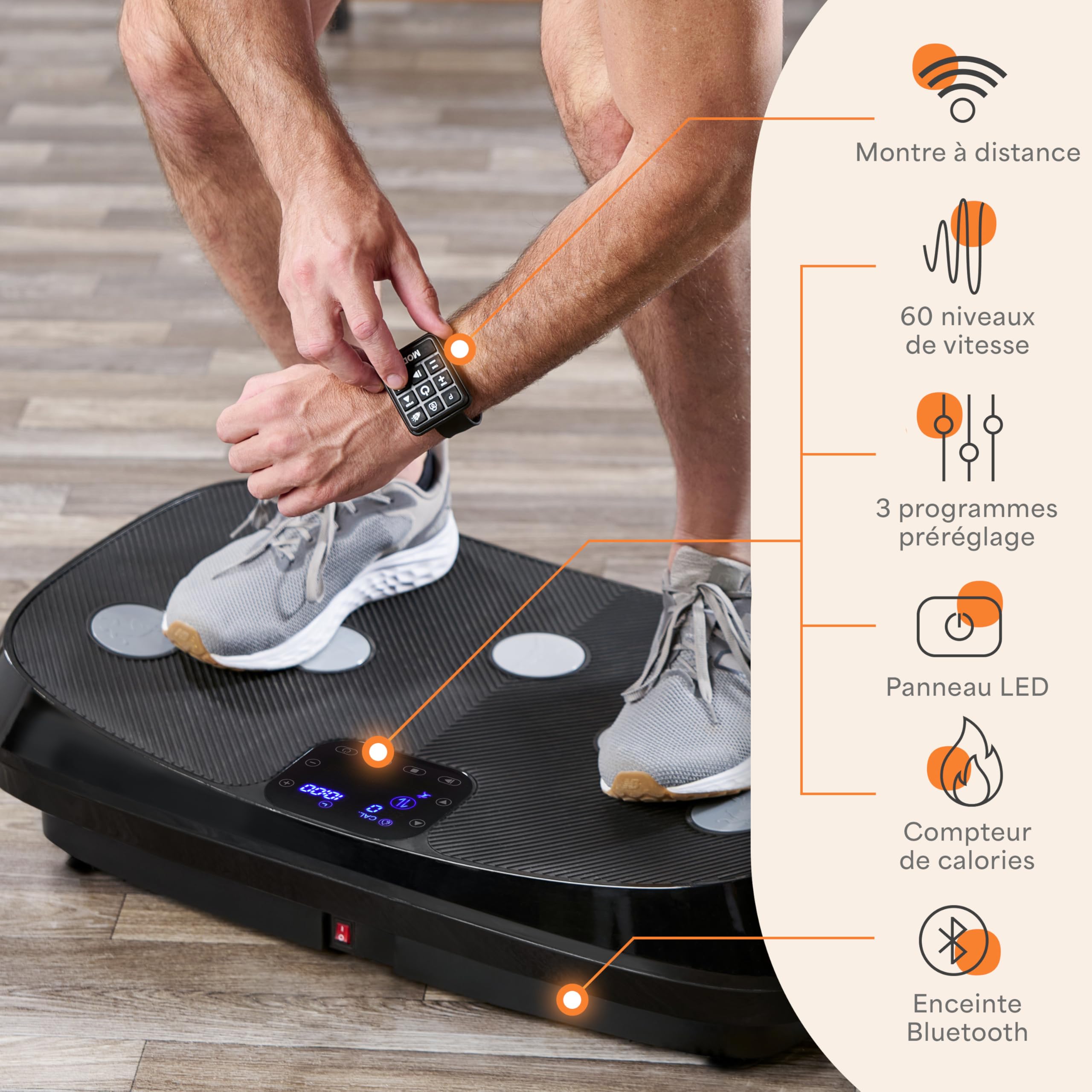 LifePro Appareil d'exercice à Plateforme vibrante 3D – Double Moteur, Plate-Forme de Vibration rectiligne + Mouvement 3D, Machine vibrante pour Le Fitness, la Perte de Graisse et de Poids,