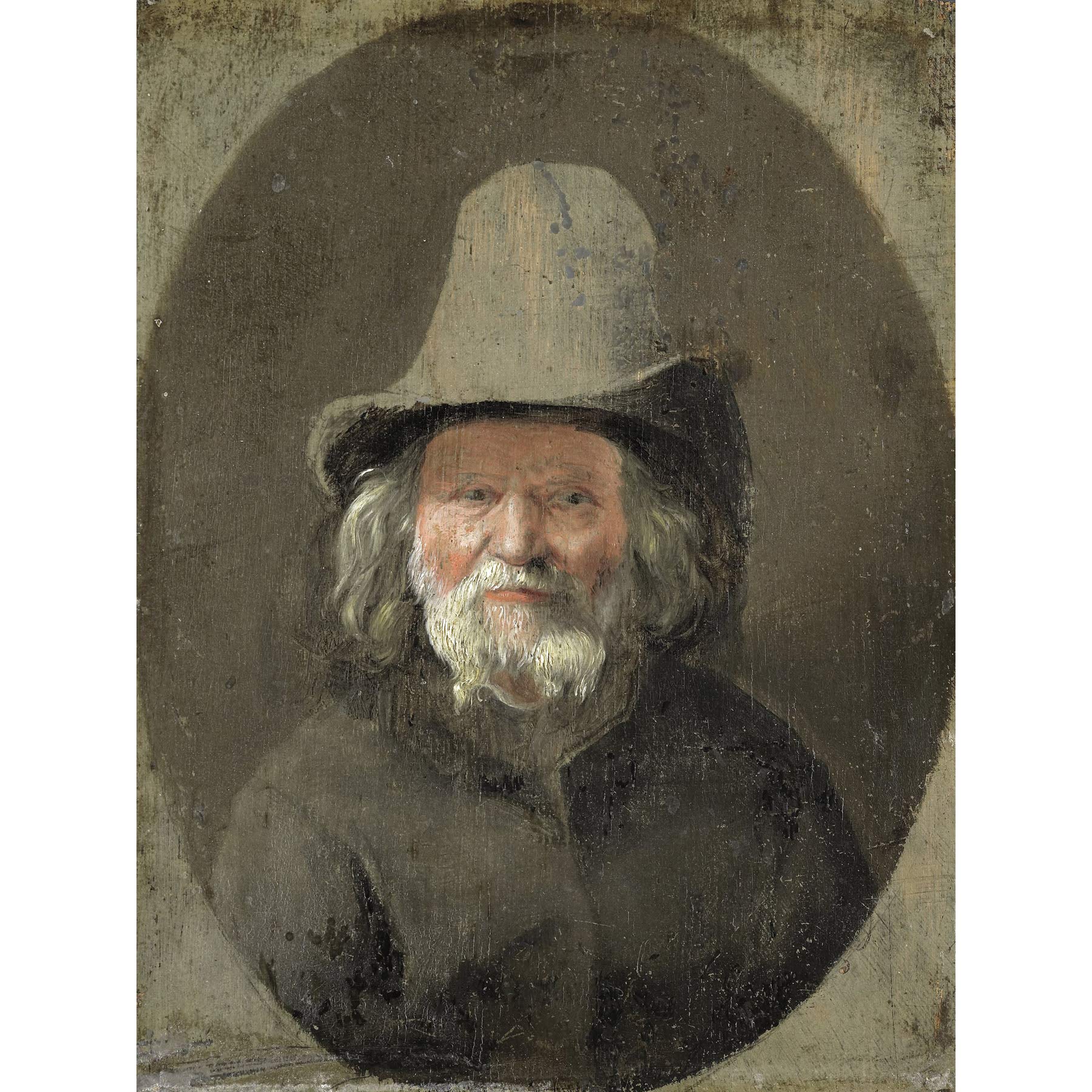 Artery8 An Old Man Portrait Painting Large Wall Art Poster Print Thick Paper 18X24 Inch