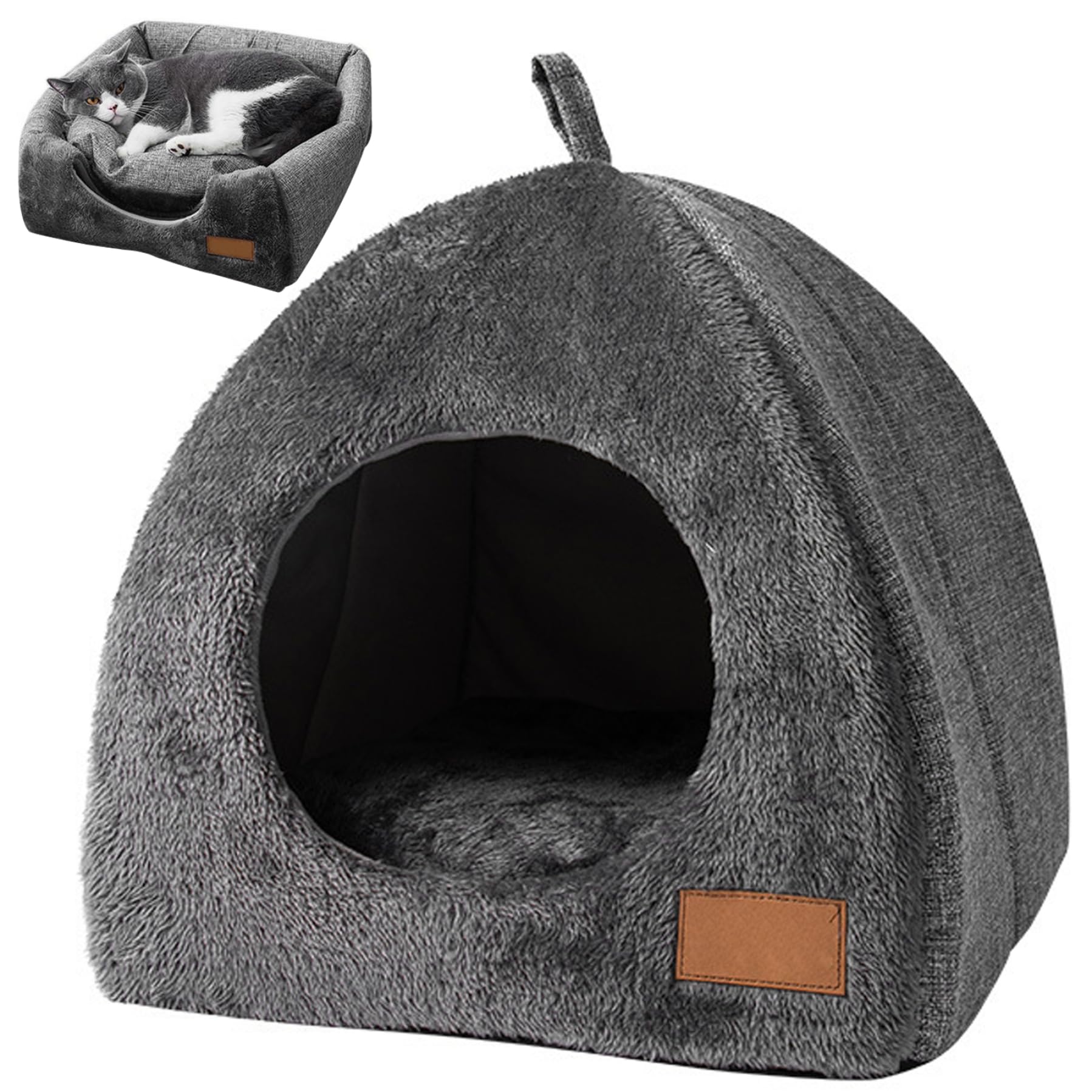 Nid grotte triangle pour chatons moins 5kg - lit de maison portatif chenil