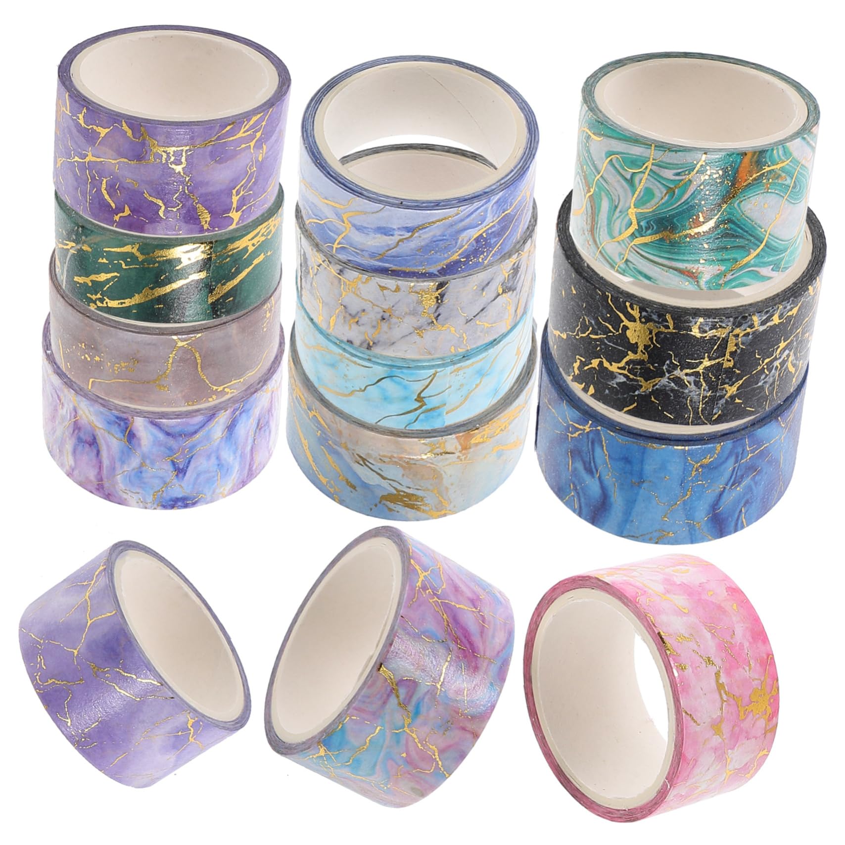 NUOBESTY 70rollos Washi Tape Decorativo Diseño De Mármol Para Manualidades y Scrapbooking Cintas Adhesivas Para Diario y Proyectos Creativos