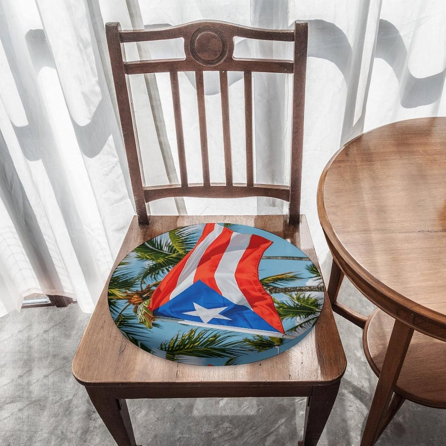 Puerto Rico Flags Frog Chair Cushions Floor Pillow Chair Pad