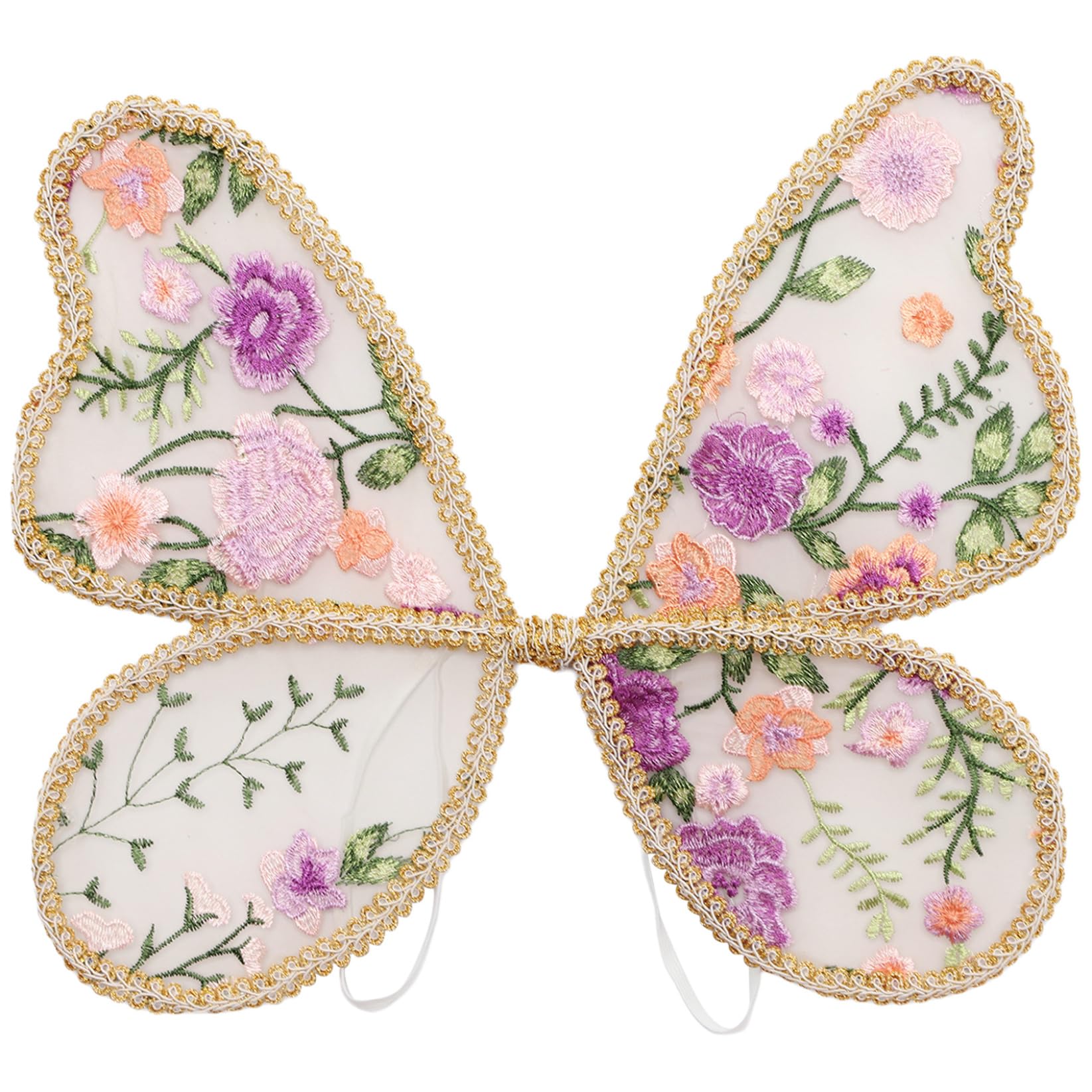 TTAO Baby Butterfly Flower Embroidered Wings with Wand Fairy Princess Costume Wing Newborn Photography Props Type G-5 One Size