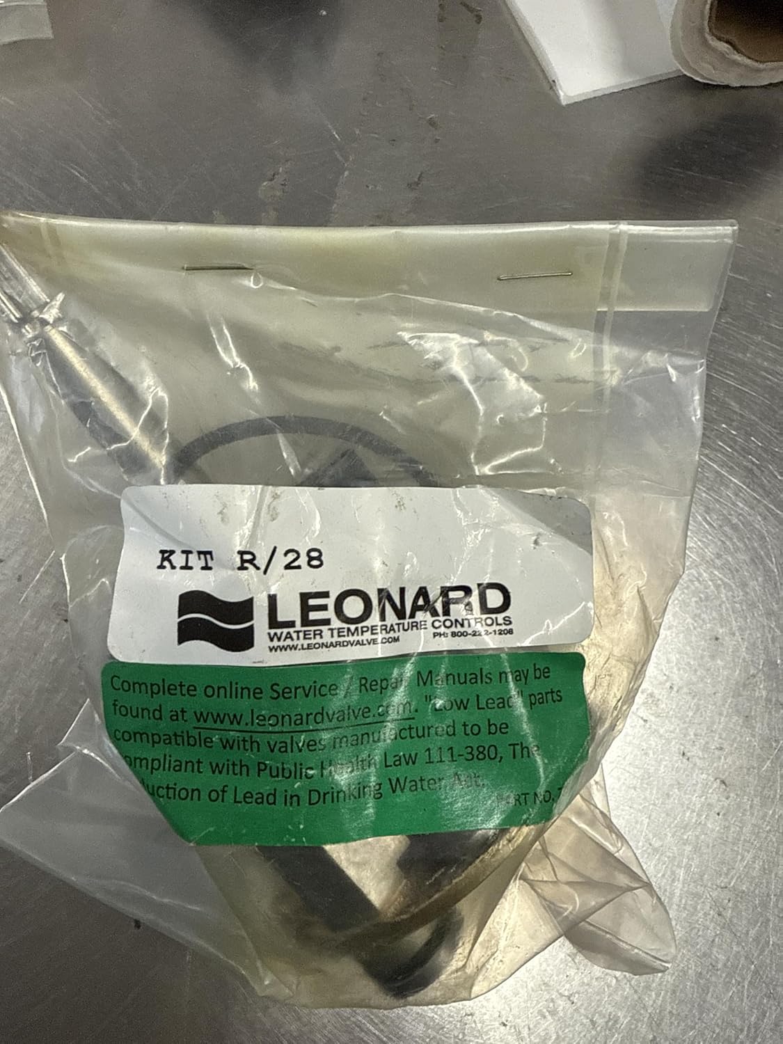Leonard Kit R/28 Water Temperature Replacement Kit with Valve and O ...
