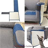 Vista 5 de Protector de sofá para gatos con sisal natural para proteger muebles, sofá, silla, sofá, gato, mascota, regalo