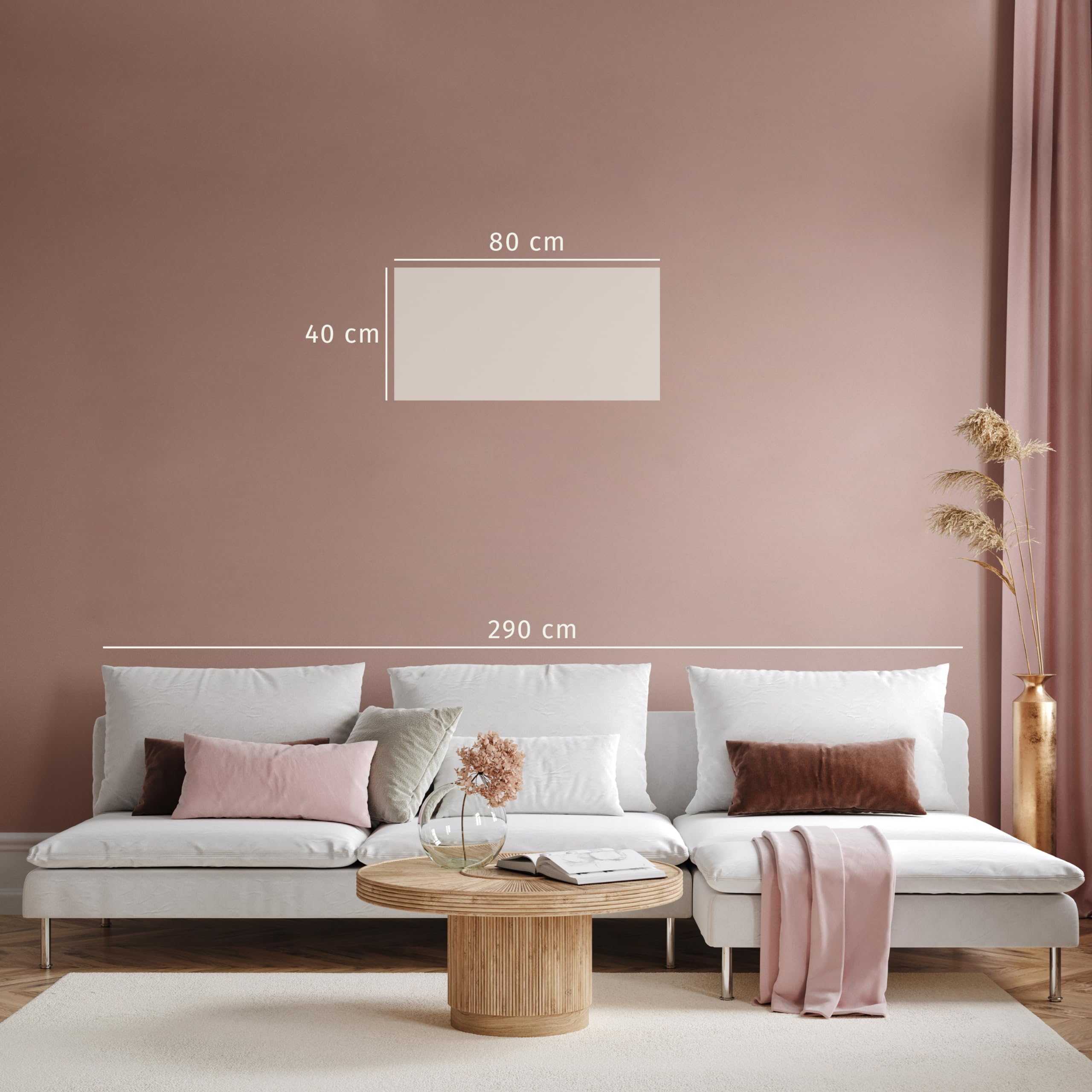 murando - Panneau Acoustique Mural, Tableau Décoration Abstrait 80x40 cm