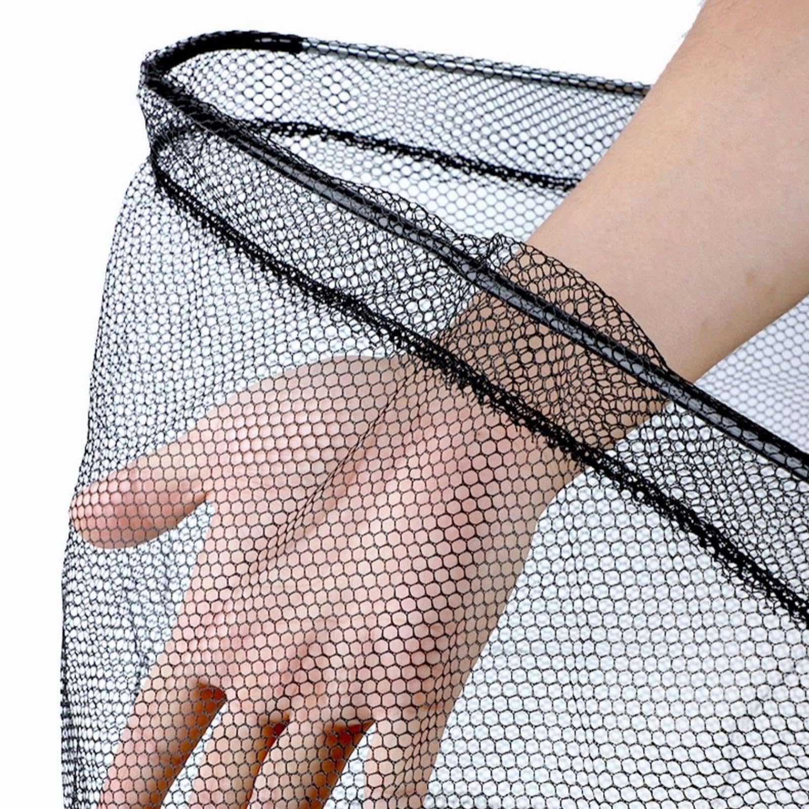 Red de Pesca con Mango Telescópico, Red de Malla Plegable de Acero Inoxidable, Accesorio de Pesca Portátil, Mango Ergonómico, Adecuado para
