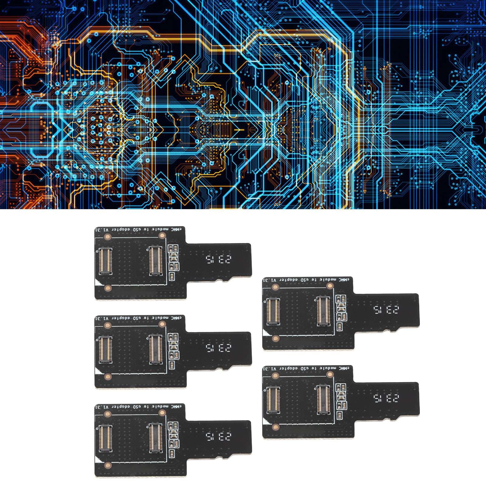 EMMC to USD Board, emmc Adapter 5 Pcs EMMC to USD Adapter Produce Intermittent Images EMMC to Storage Card Adapter Board EMMC, Conditional Access Modules rk3399