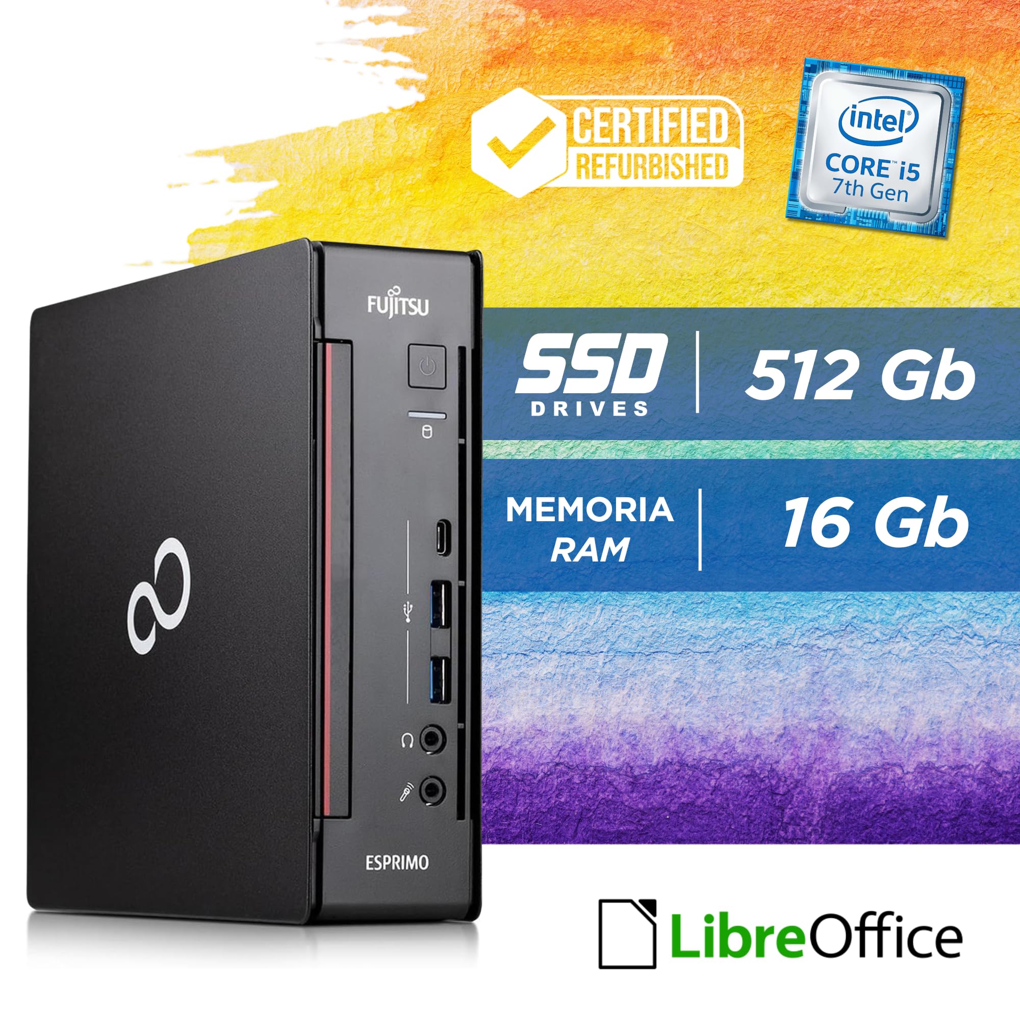 Fujitsu Esprimo, Mini Pc Computer Fisso Desktop Intel i5-6500T