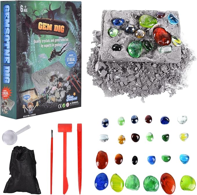 Colmanda Jouets De Fouille Archéologique, Kit D'excavation de Pierres