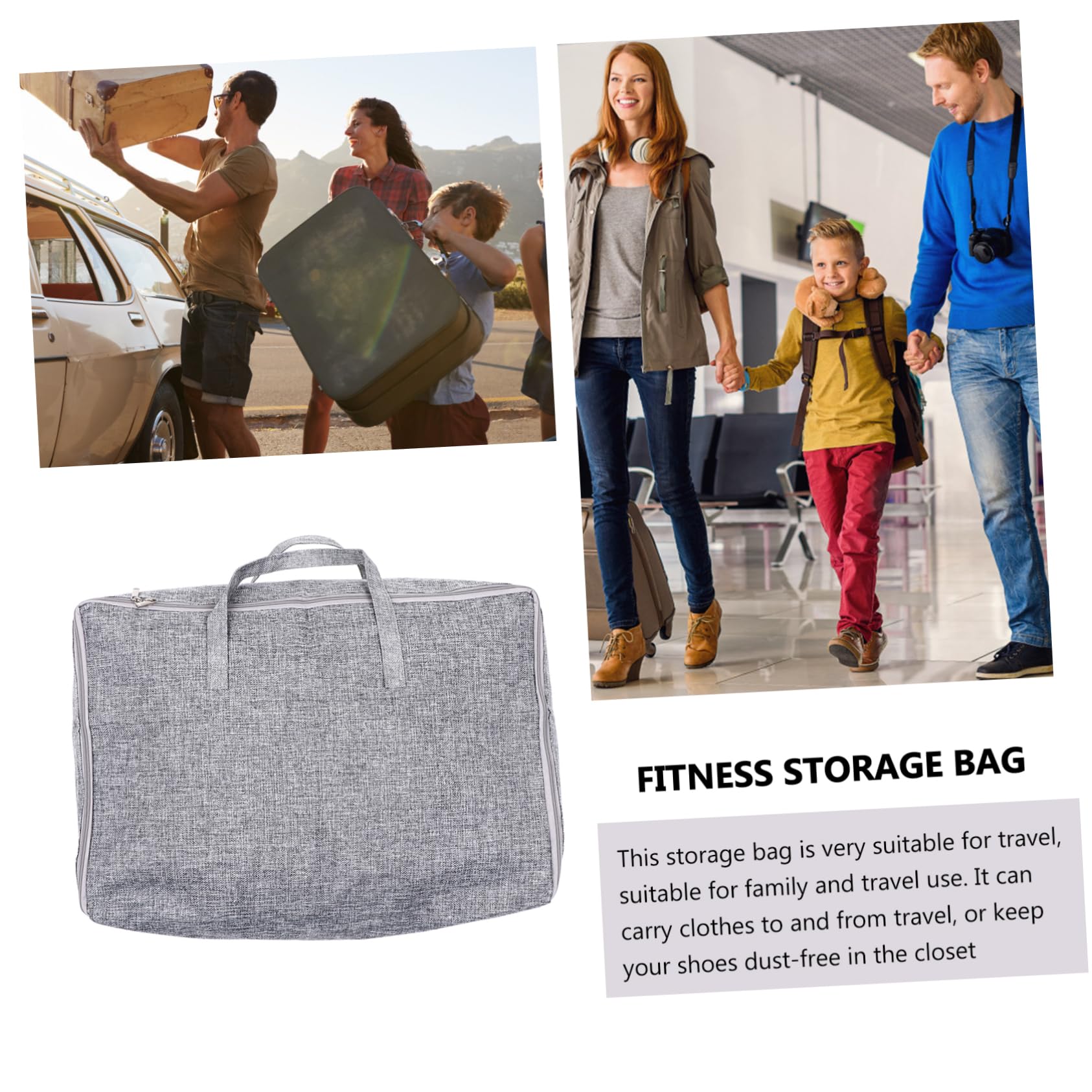 3-teiliges Quilt-Taschen-Aufbewahrungsbeutel aus Stoff, Fitness-Aufbewahrungsbeutel, Quilt-Aufbewahrungsbeutel, Decken-Aufbewahrungsbeutel, Schrank-Organizer-Tasche, Kleider-Organ