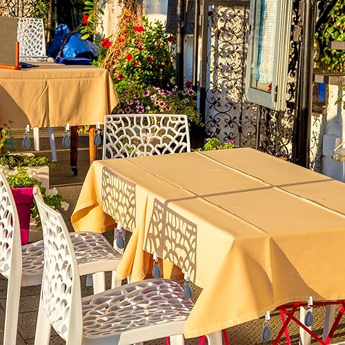 Miniatura 5 de Mantel, 12 piezas, con forma de lágrima, mantel con forma de lágrima, colgadores de piedra con clip de metal para decoración de manteles, cena