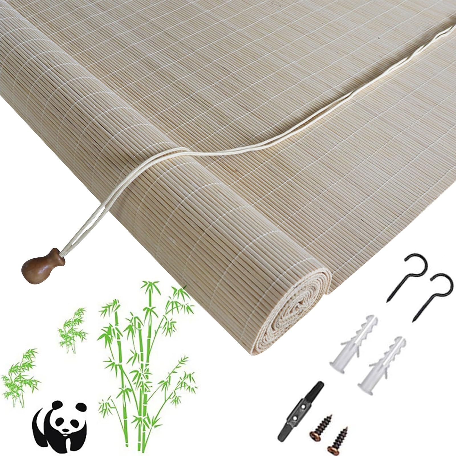 Store bambou intérieur en bois naturel et finitions haut de gamme