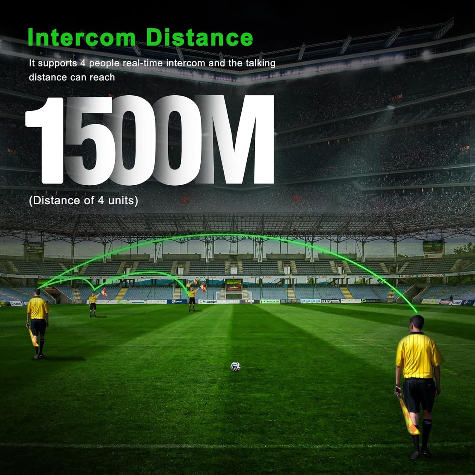 EJEAS FBIM Profesional Sistema de Comunicación con Intercomunicador Bluetooth 1500M 4 Personas Reducción de Ruido CVC Brazalete 2 Paquete