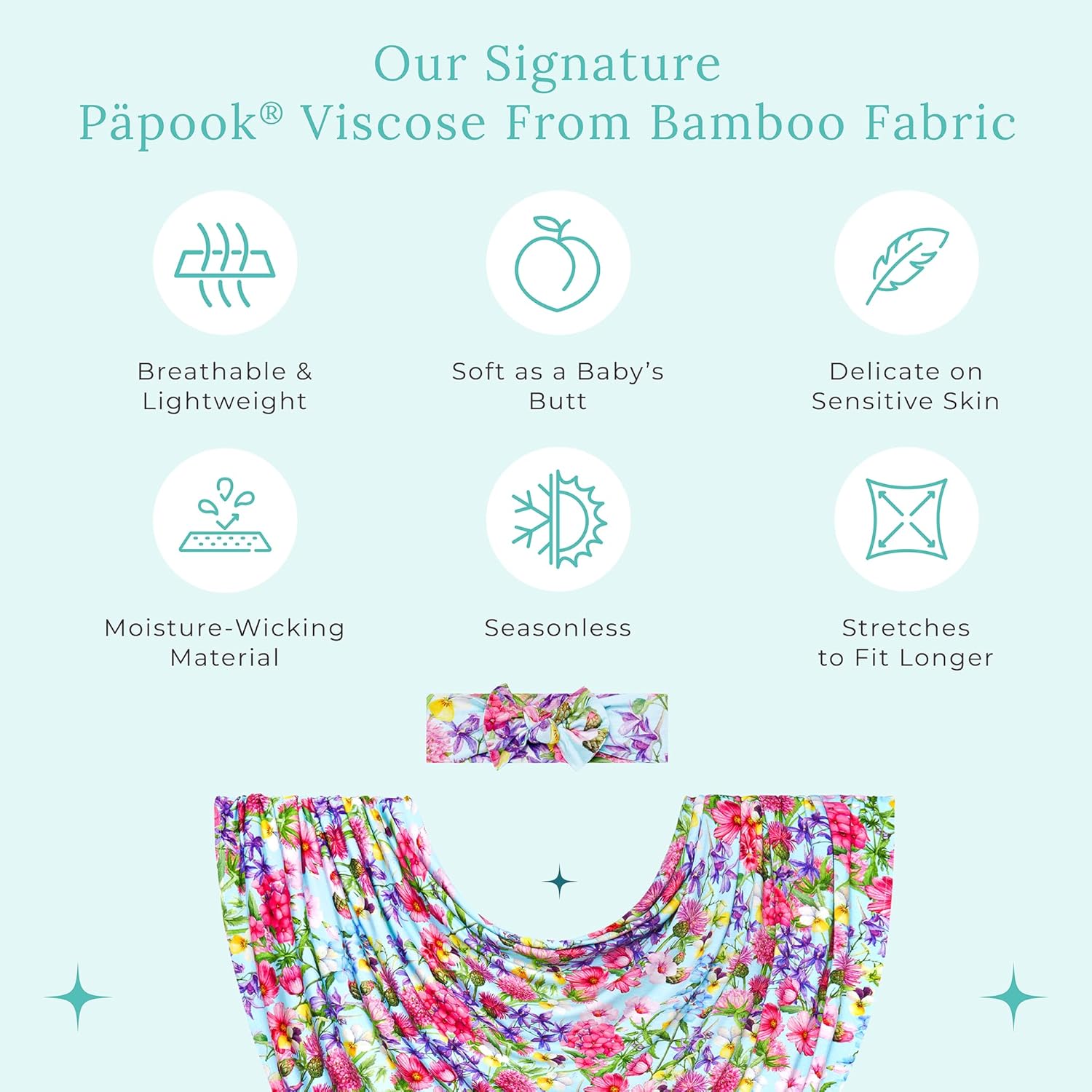 Posh Peanut Soft Baby Swaddle & Headband Set – Viscose from Bamboo Newborn Wrap Receiving Blanket, Nursing or Stroller Cover (Hadley - Image 6