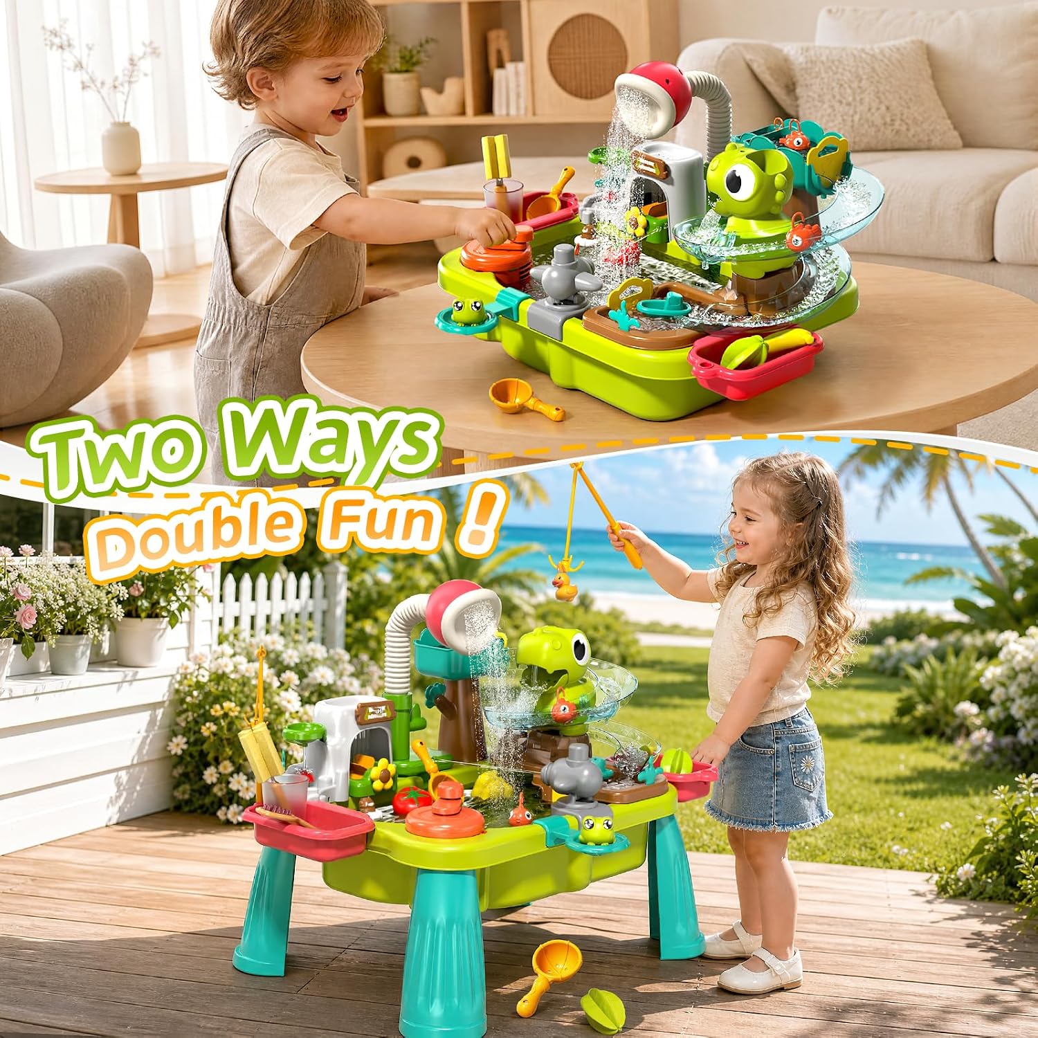 Water Tables for Toddlers, Play Sink Toys for Kids Outdoor Beach Play
