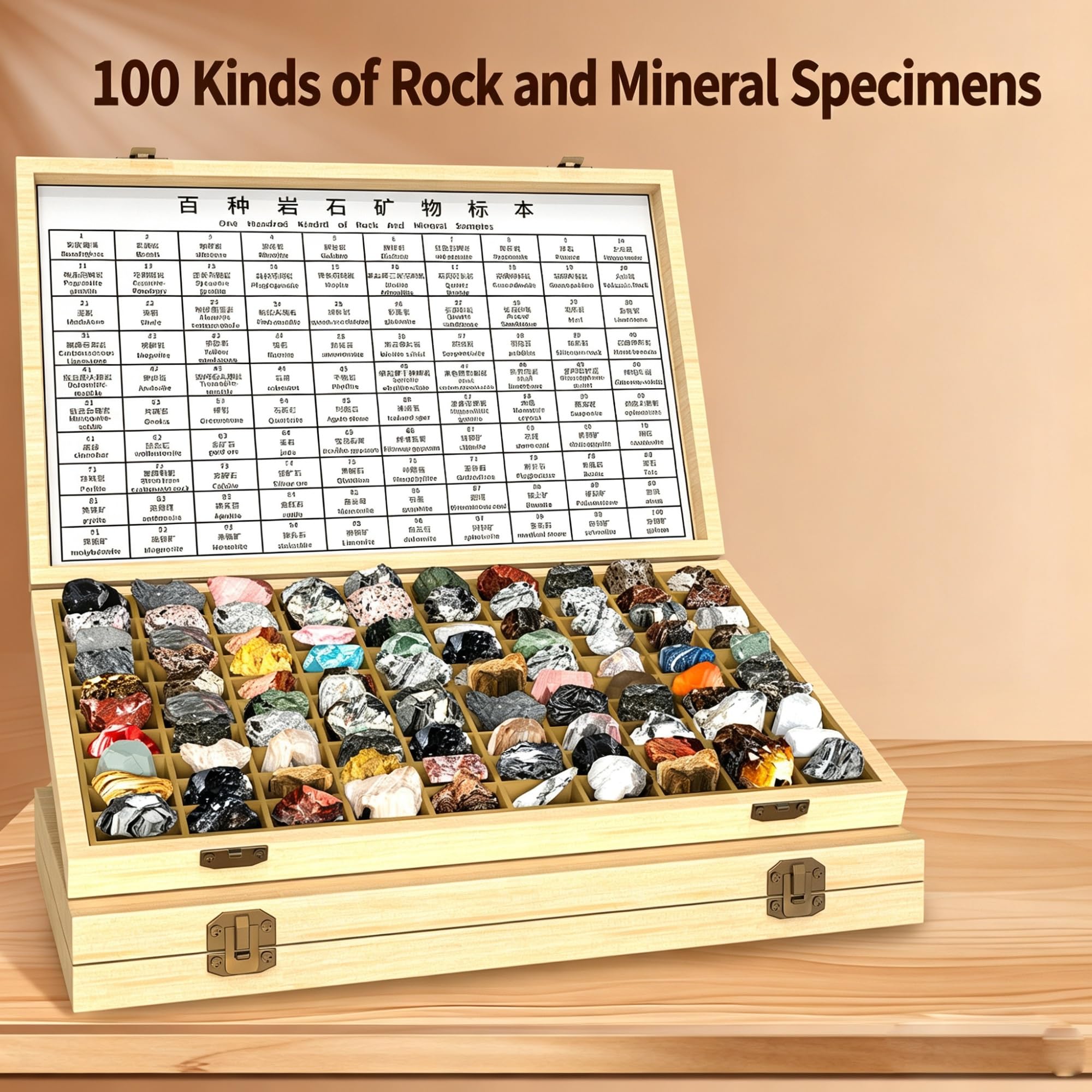 Metamorphic Rocks Display Box, Metamorphic Rocks Kit | Gesteinsproben-Ausstellungsset For Sammlungs- Und Bildungszwecke, For Erlernen Des Studiums Der Geologie(42)